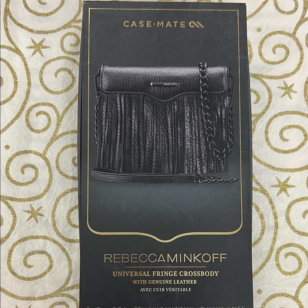 Rebecca Minkoff Black Leather Fringe Crossbody